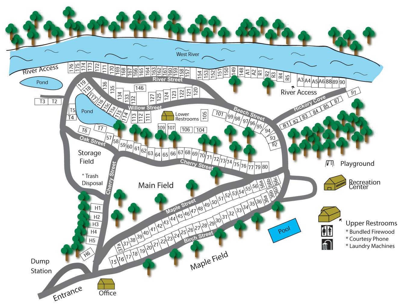 West River Camperama Site Map
